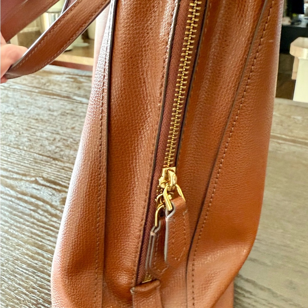 Fossil Large Leather Tote in Cognac Brown - Picture 6 of 14
